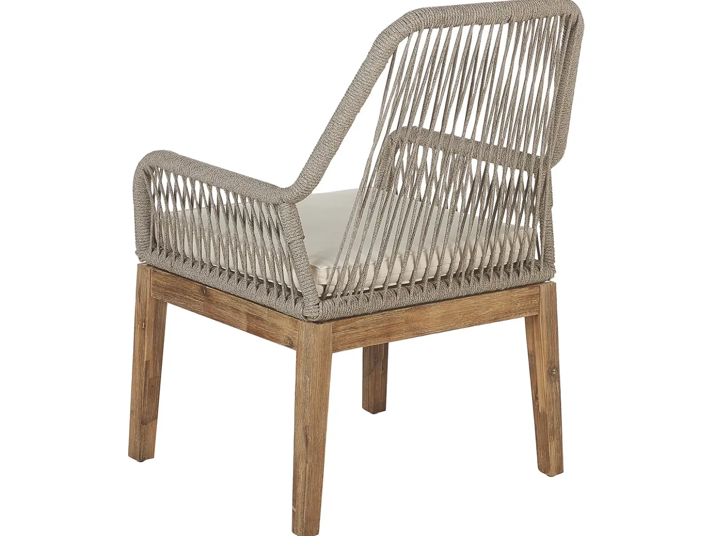 Set da pranzo da giardino 4 posti ORISTANO con cuscini Cemento Beige