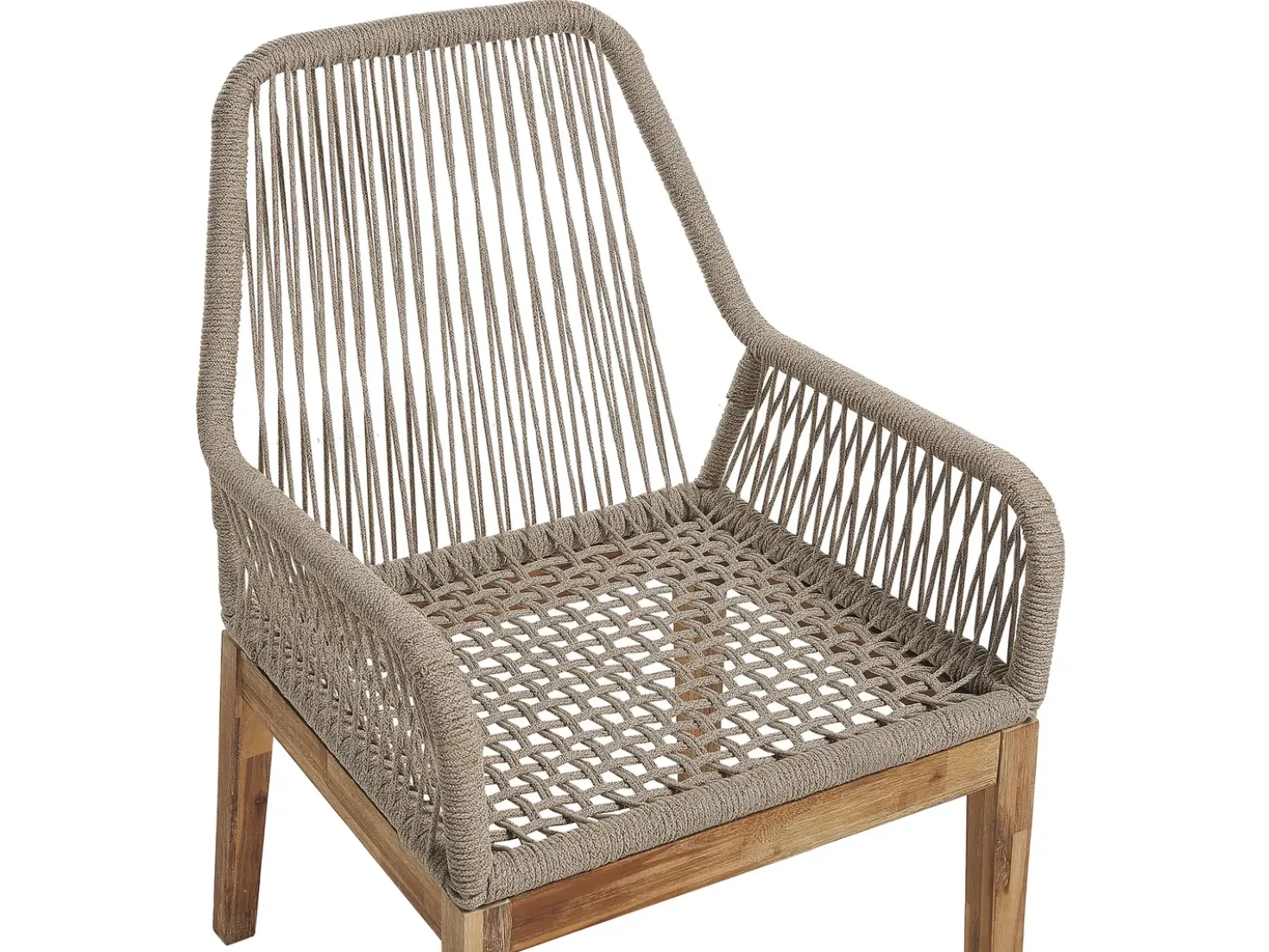 Set da pranzo da giardino 4 posti ORISTANO con cuscini Cemento Beige