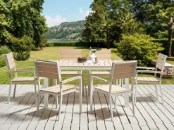 Set da pranzo da giardino 6 posti COMO Beige