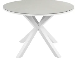 Set da pranzo da giardino 4 posti MALETTO/BUSSETO Metallo Grigio