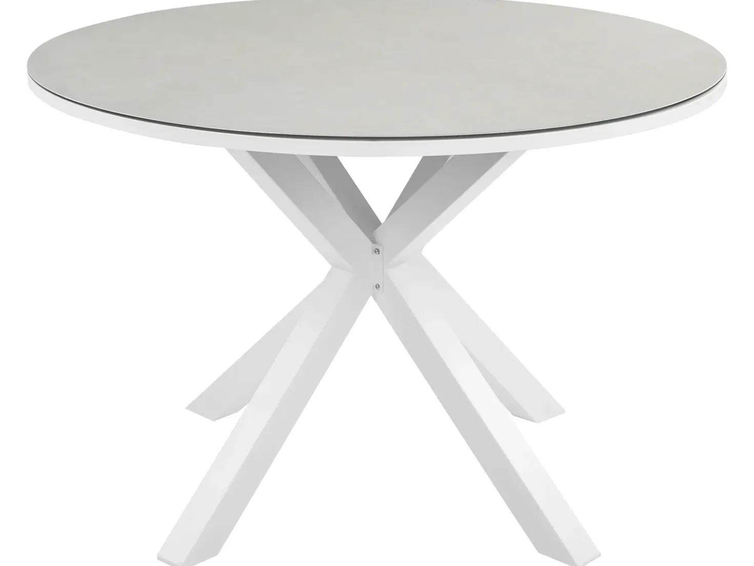 Set da pranzo da giardino 4 posti MALETTO/BUSSETO Metallo Grigio