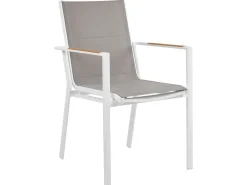 Set da pranzo da giardino 4 posti MALETTO/BUSSETO Metallo Grigio