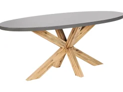 Set da pranzo da giardino 4 posti ORISTANO con cuscini Cemento Nero