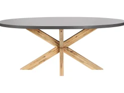 Set da pranzo da giardino 4 posti ORISTANO con cuscini Cemento Nero