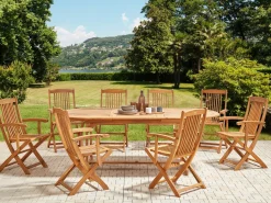 Set da pranzo da giardino 8 posti MAUI II Legno d'acacia Marrone chiaro
