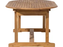 Set da pranzo da giardino 6 posti MAUI con Ombrellone (12 opzioni) Legno d'acacia Marrone chiaro