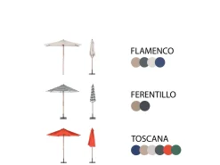Set da pranzo da giardino 6 posti MAUI con Ombrellone (12 opzioni) Legno d'acacia Marrone chiaro