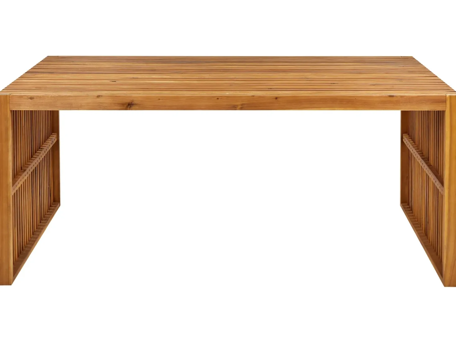 Set da pranzo da giardino con panche 6 posti SULZANO Legno d'acacia Marrone