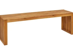 Set da pranzo da giardino con panche 6 posti SULZANO Legno d'acacia Marrone