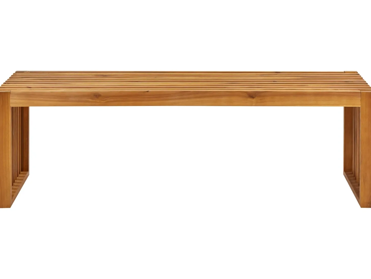 Set da pranzo da giardino con panche 6 posti SULZANO Legno d'acacia Marrone