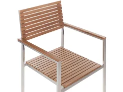 Set da pranzo da giardino 6 posti VIAREGGIO Legno di teak certificato Marrone