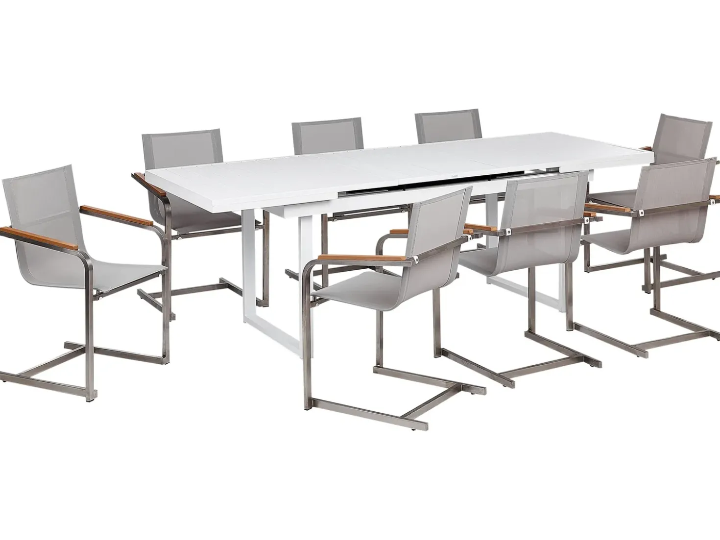 Set da pranzo da giardino 8 posti VALCANETTO/COSOLETO Metallo Beige