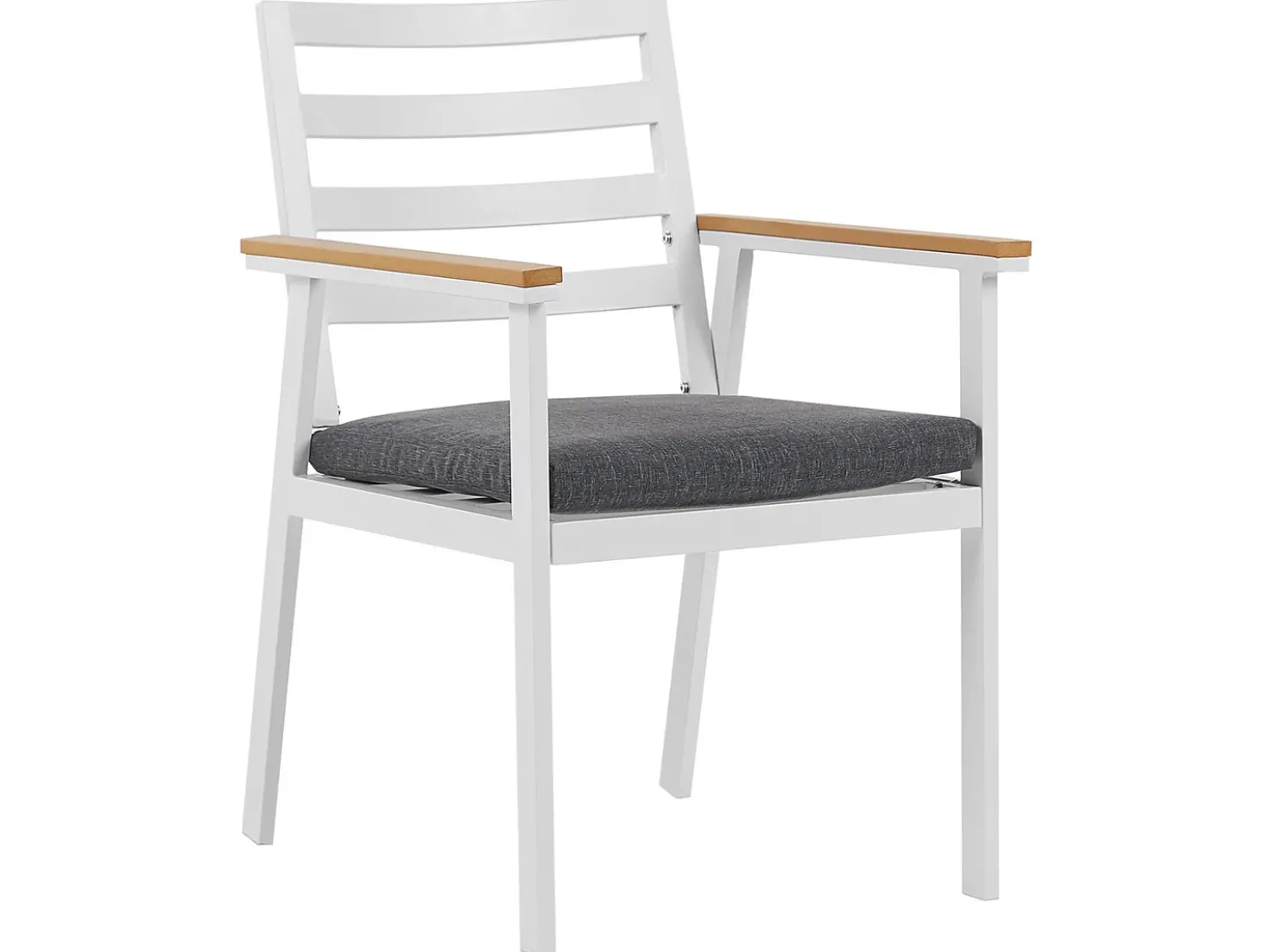 Set da pranzo da giardino 4 posti CAVOLI con cuscini Metallo Grigio