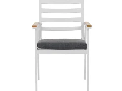 Set da pranzo da giardino 4 posti CAVOLI con cuscini Metallo Grigio