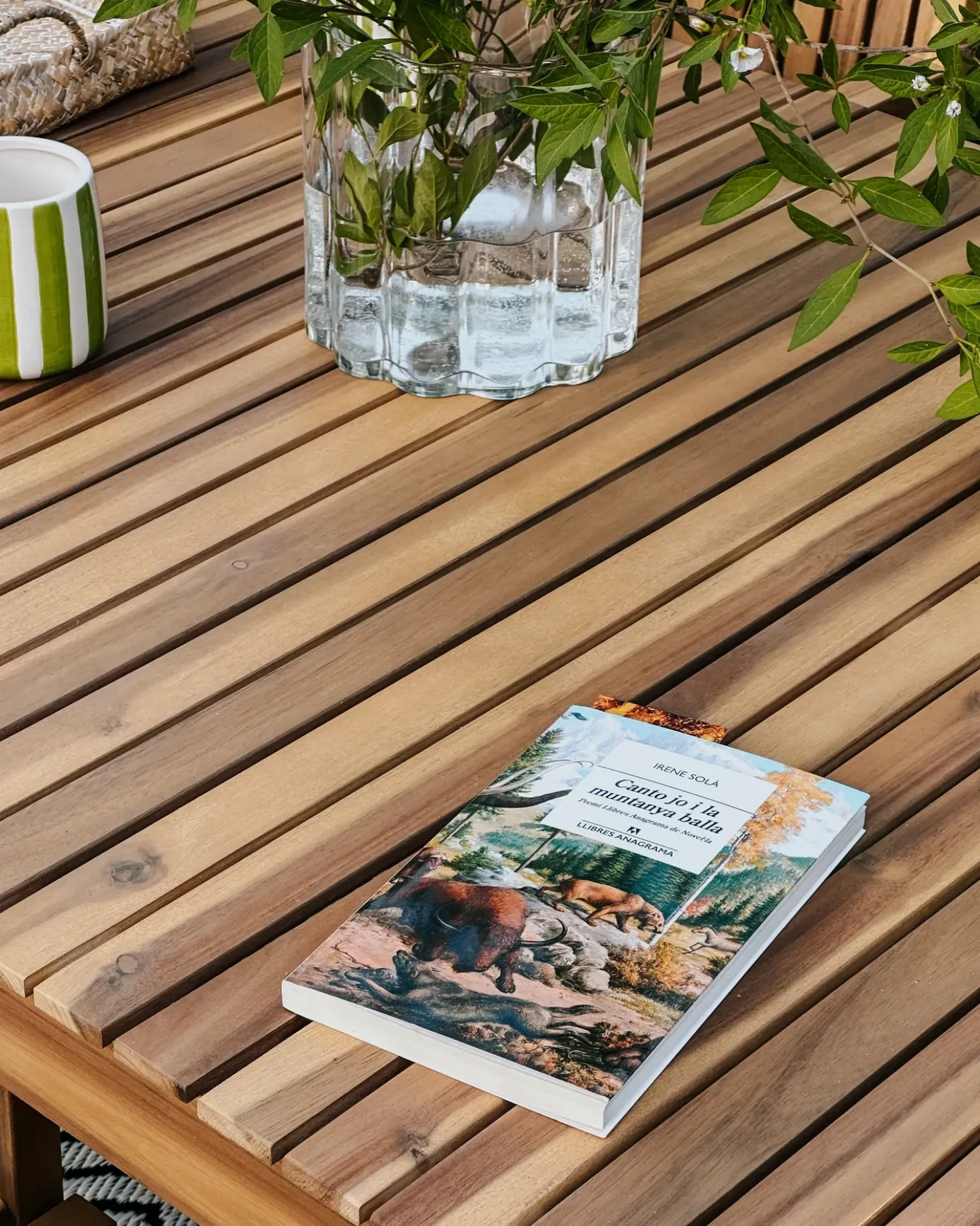 Set da pranzo da giardino 6 posti SASSARI II Legno di acacia certificato Marrone chiaro