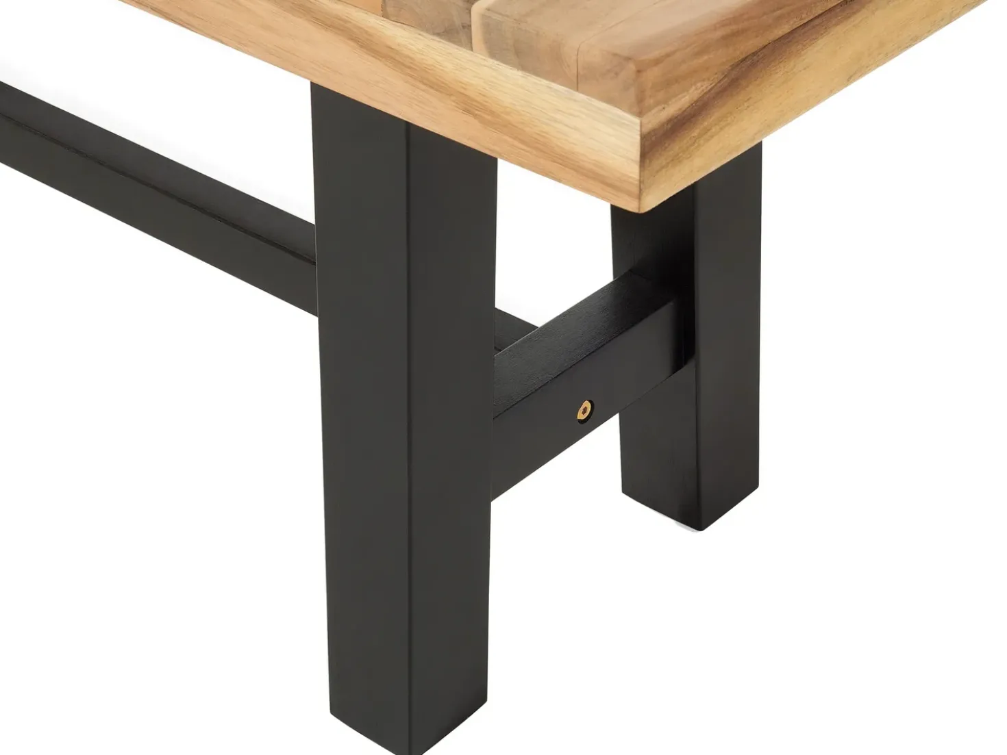 Set da pranzo da giardino 6 posti SCANIA Legno d'acacia Nero