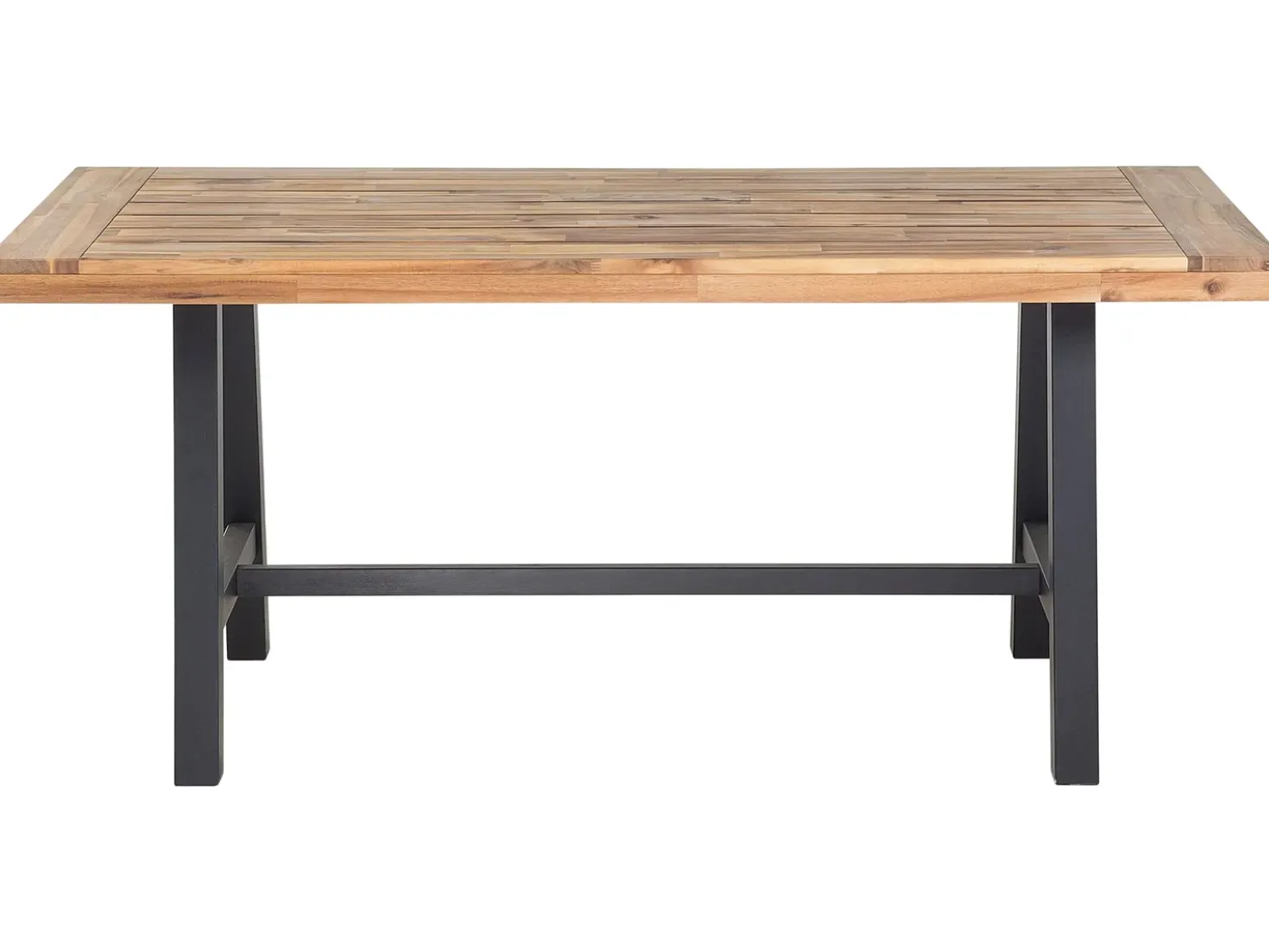 Set da pranzo da giardino 6 posti SCANIA Legno d'acacia Nero