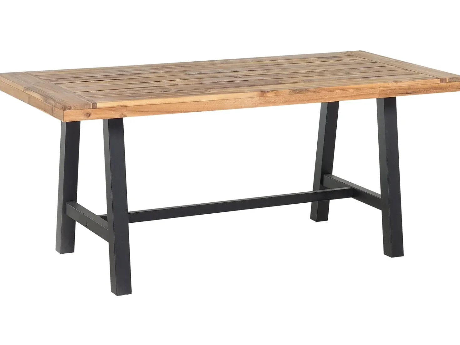 Set da pranzo da giardino 6 posti SCANIA Legno d'acacia Nero