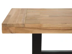 Set da pranzo da giardino 6 posti SCANIA Legno d'acacia Nero