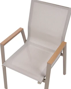 Set da pranzo da giardino 4 posti TIANO Metallo Grigio