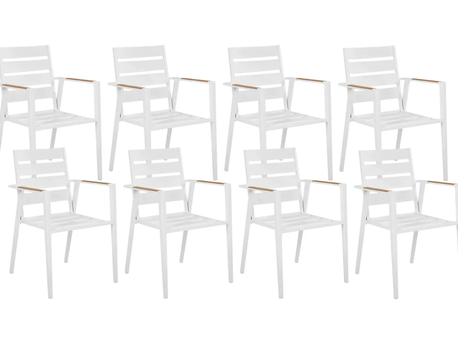 Set da pranzo da giardino 8 posti VALCANETTO/TAVIANO con cuscini Metallo Grigio