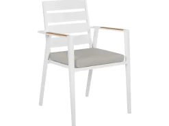 Set da pranzo da giardino 8 posti VALCANETTO/TAVIANO con cuscini Metallo Grigio