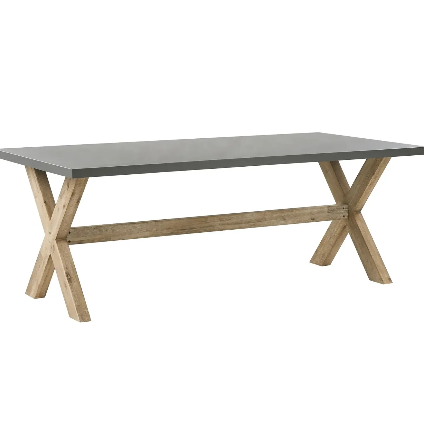Set da pranzo da giardino con panche 6 posti OLBIA Cemento Grigio