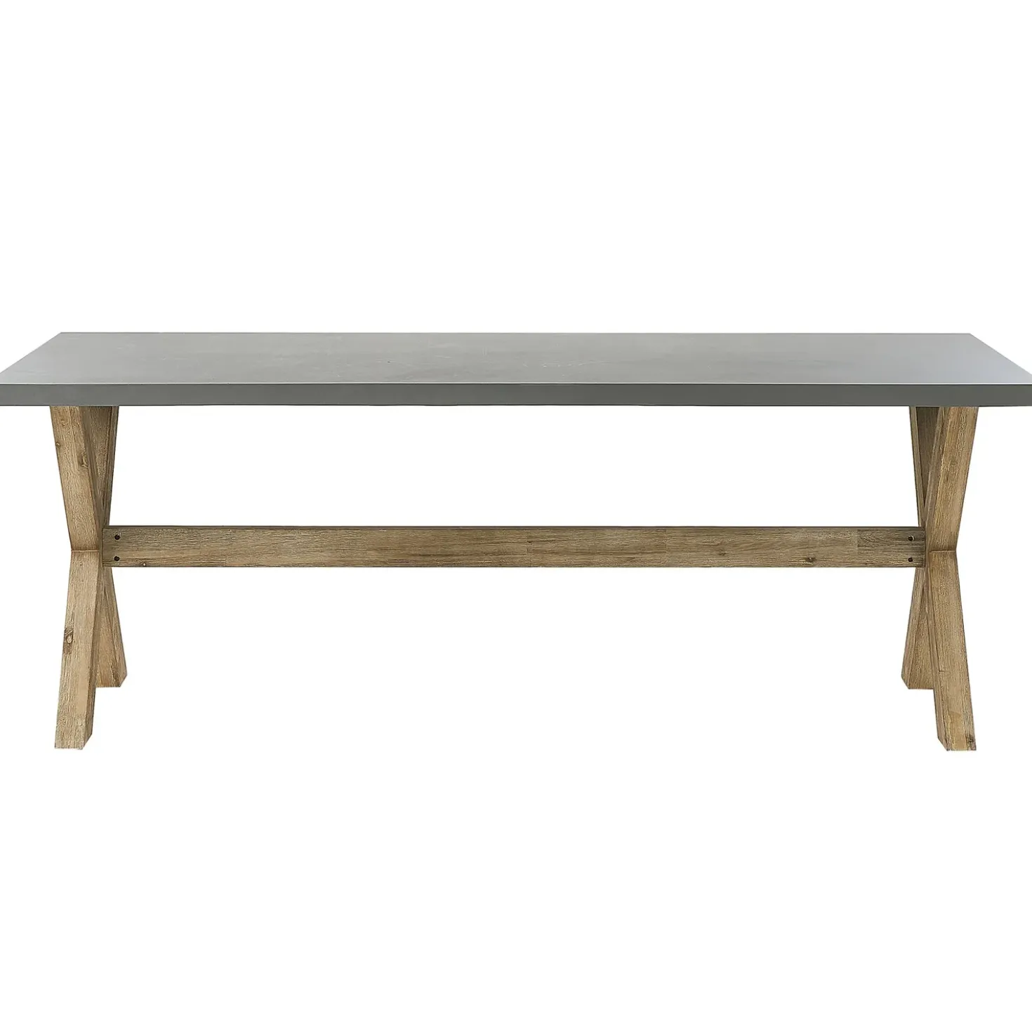 Set da pranzo da giardino con panche 6 posti OLBIA Cemento Grigio