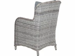 Set da pranzo da giardino 6 posti CASCAIS con cuscini Rattan sintetico (PE) Grigio