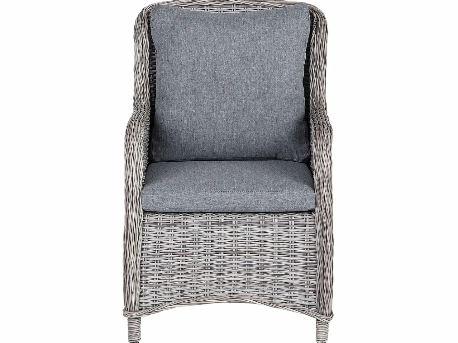 Set da pranzo da giardino 6 posti CASCAIS con cuscini Rattan sintetico (PE) Grigio