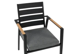 Set da pranzo da giardino 6 posti VALCANETTO/TAVIANO Metallo Nero