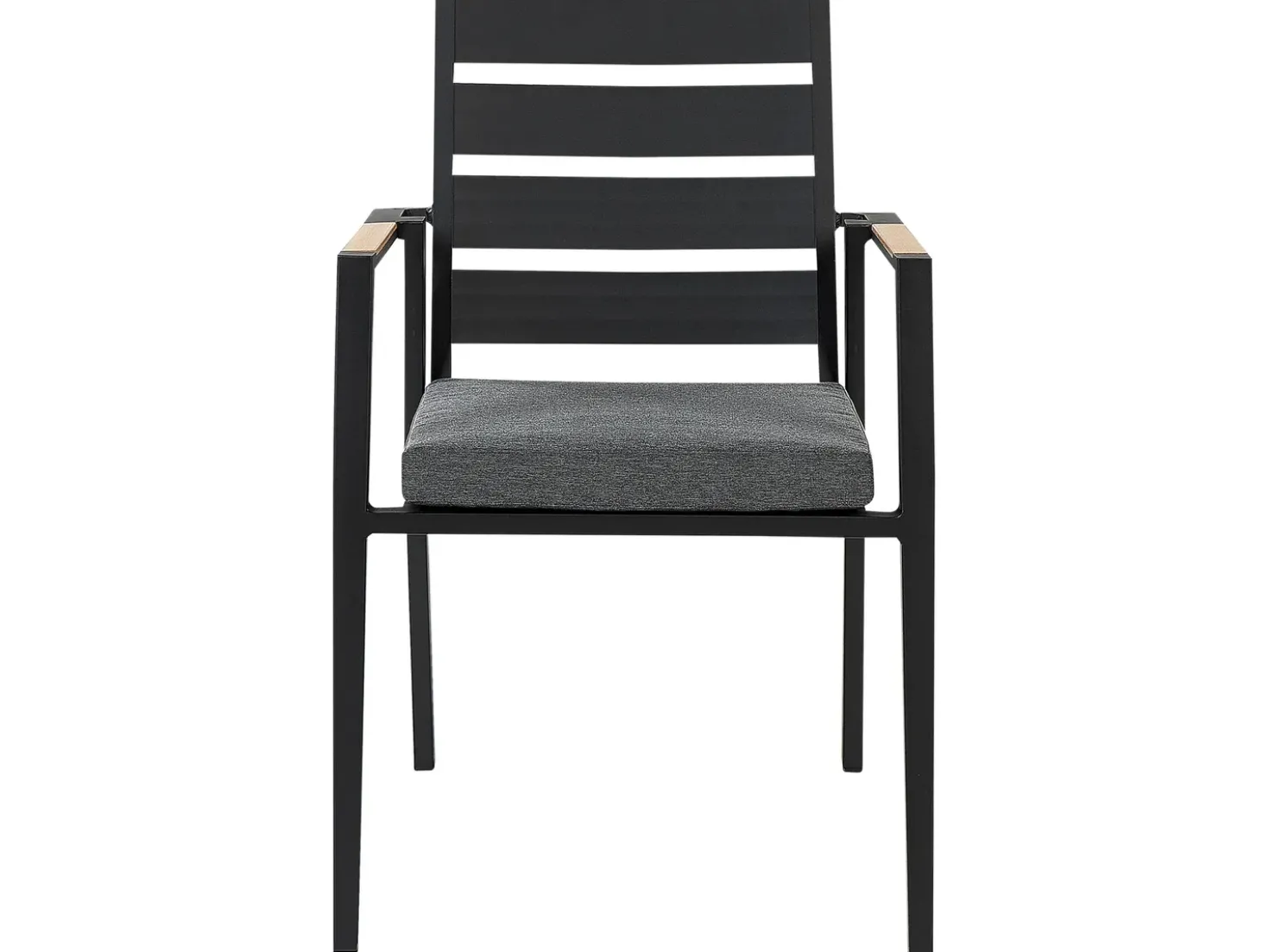 Set da pranzo da giardino 6 posti VALCANETTO/TAVIANO Metallo Nero