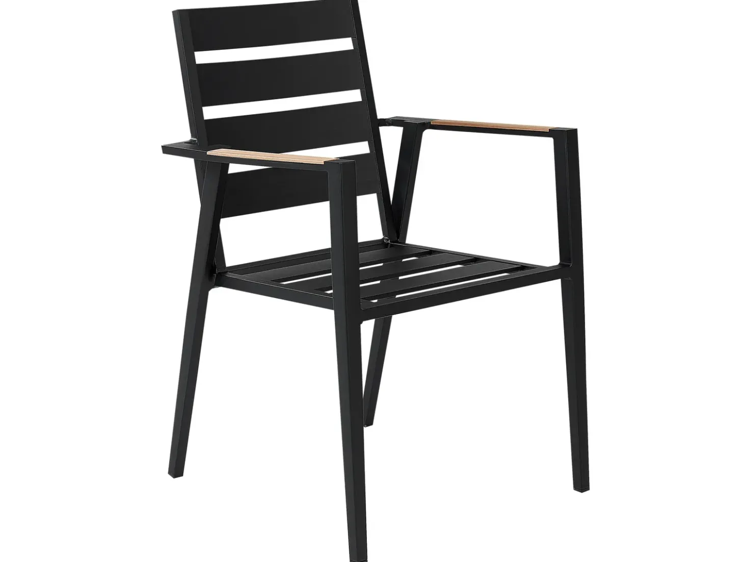 Set da pranzo da giardino 6 posti VALCANETTO/TAVIANO Metallo Nero