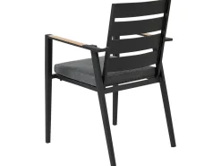 Set da pranzo da giardino 6 posti VALCANETTO/TAVIANO Metallo Nero