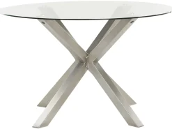 Set da pranzo da giardino 4 posti MALETTO/GROSSETO Acciaio inox Argento