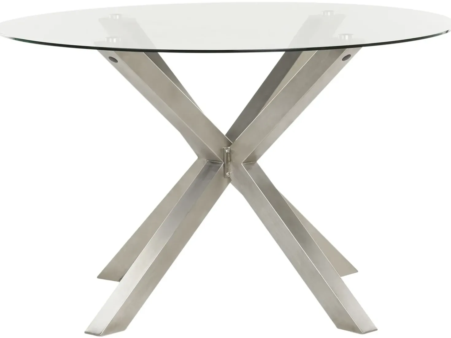 Set da pranzo da giardino 4 posti MALETTO/GROSSETO Acciaio inox Argento