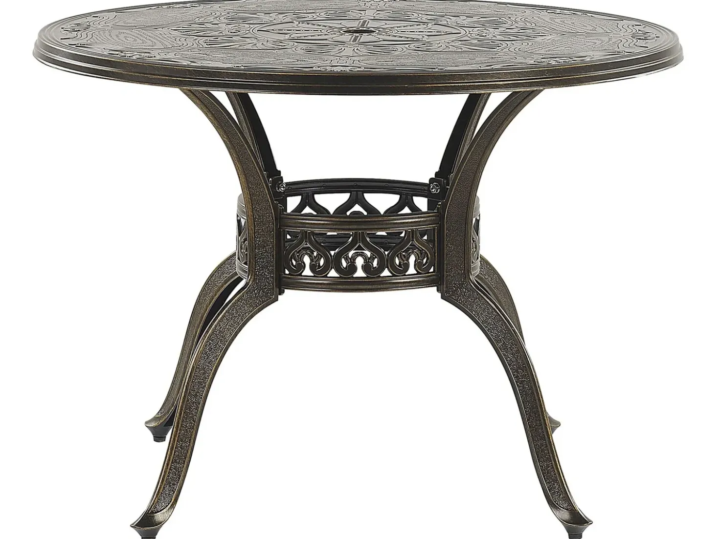 Set da pranzo da giardino 4 posti SAPRI con cuscini Metallo Marrone scuro