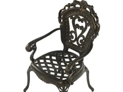 Set da pranzo da giardino 4 posti SAPRI con cuscini Metallo Marrone scuro