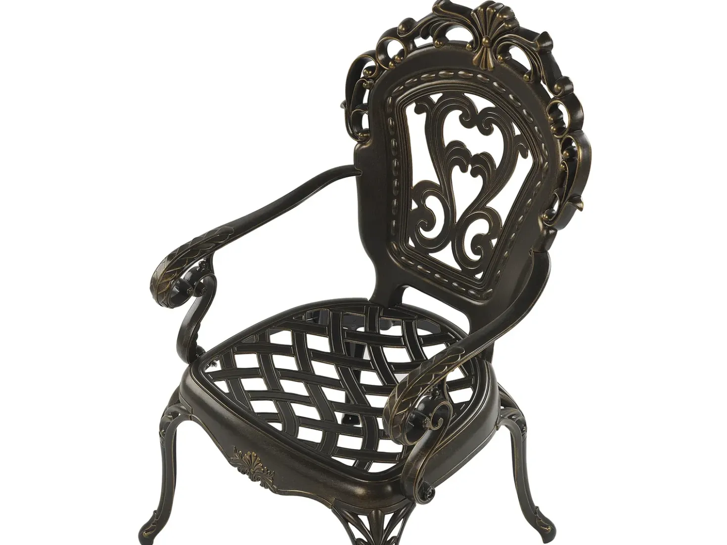 Set da pranzo da giardino 4 posti SAPRI con cuscini Metallo Marrone scuro