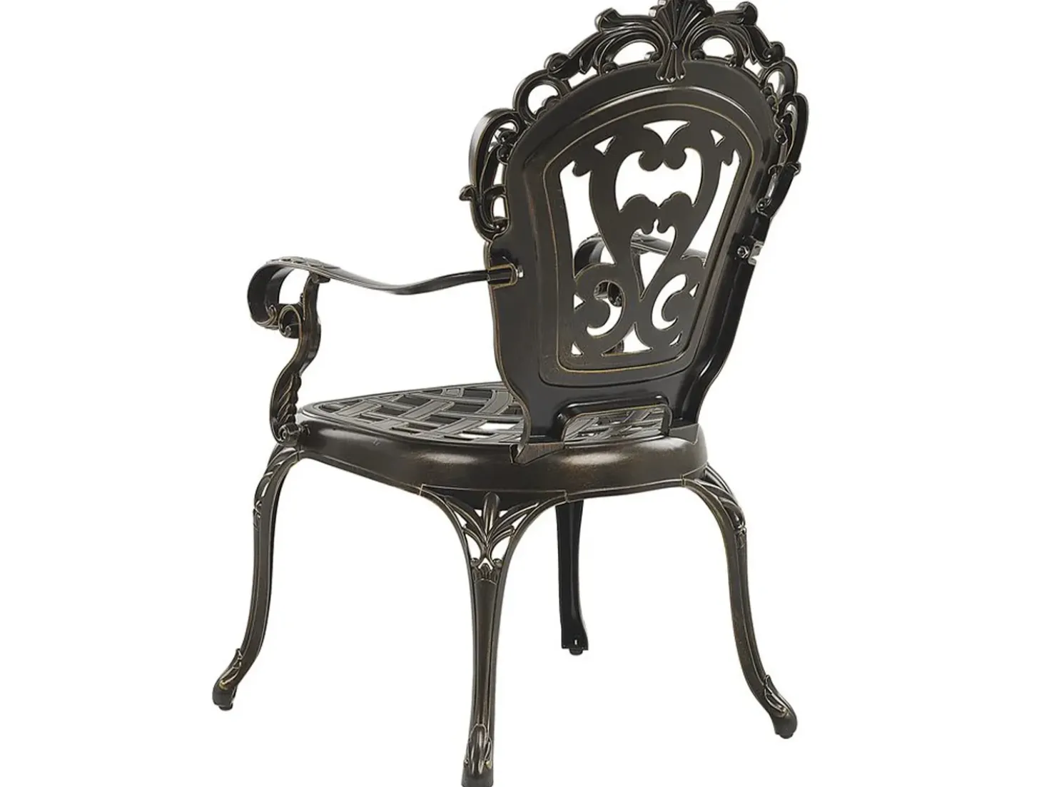 Set da pranzo da giardino 4 posti SAPRI con cuscini Metallo Marrone scuro