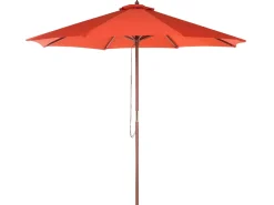 Set da pranzo da giardino 8 posti MAUI II con Ombrellone Legno d'acacia Rosso scuro