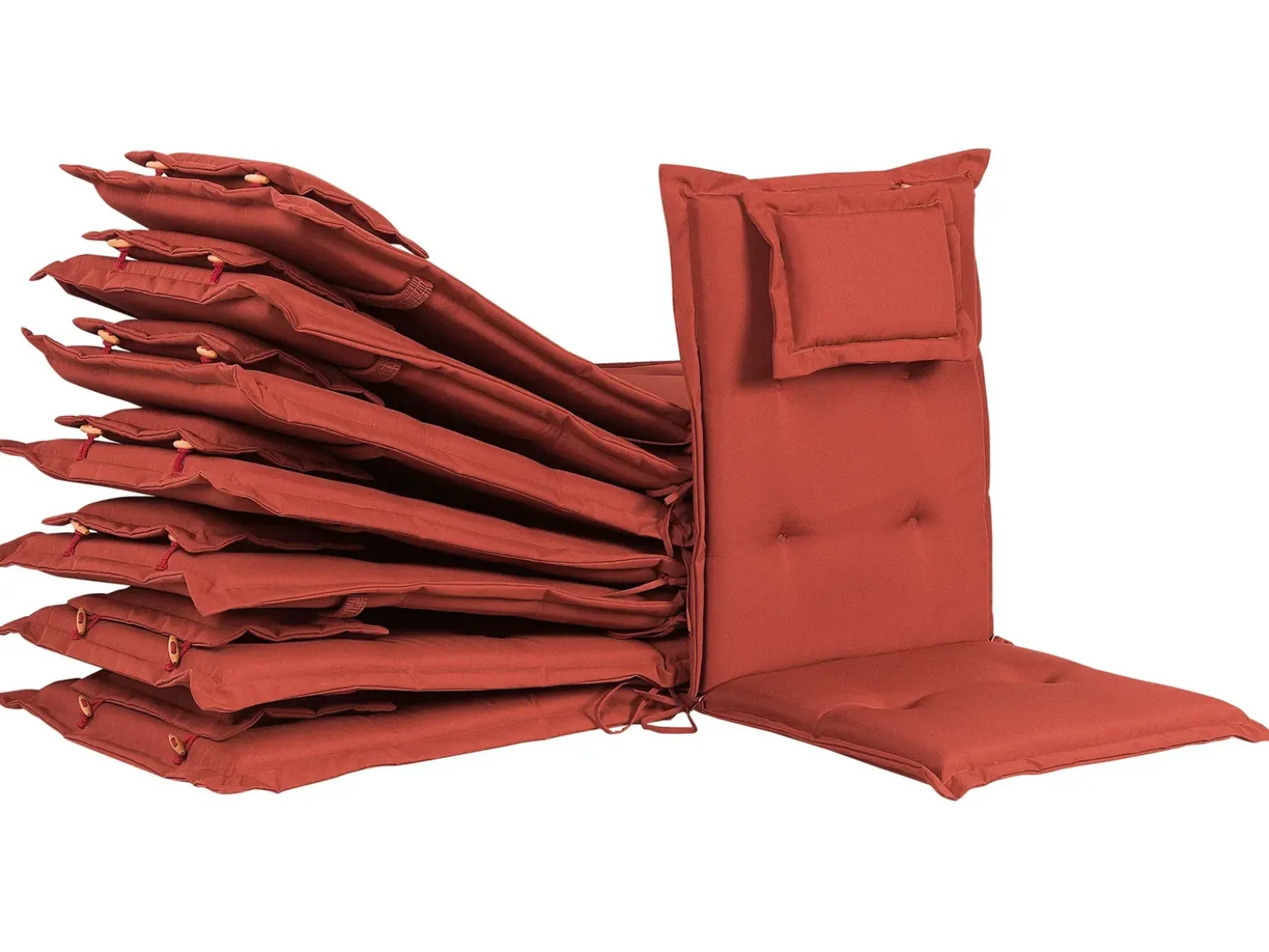 Set da pranzo da giardino 8 posti MAUI II con Ombrellone Legno d'acacia Rosso scuro