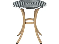 Set da pranzo da giardino 4 posti RIFREDDO Rattan sintetico (PE) Nero/Bianco