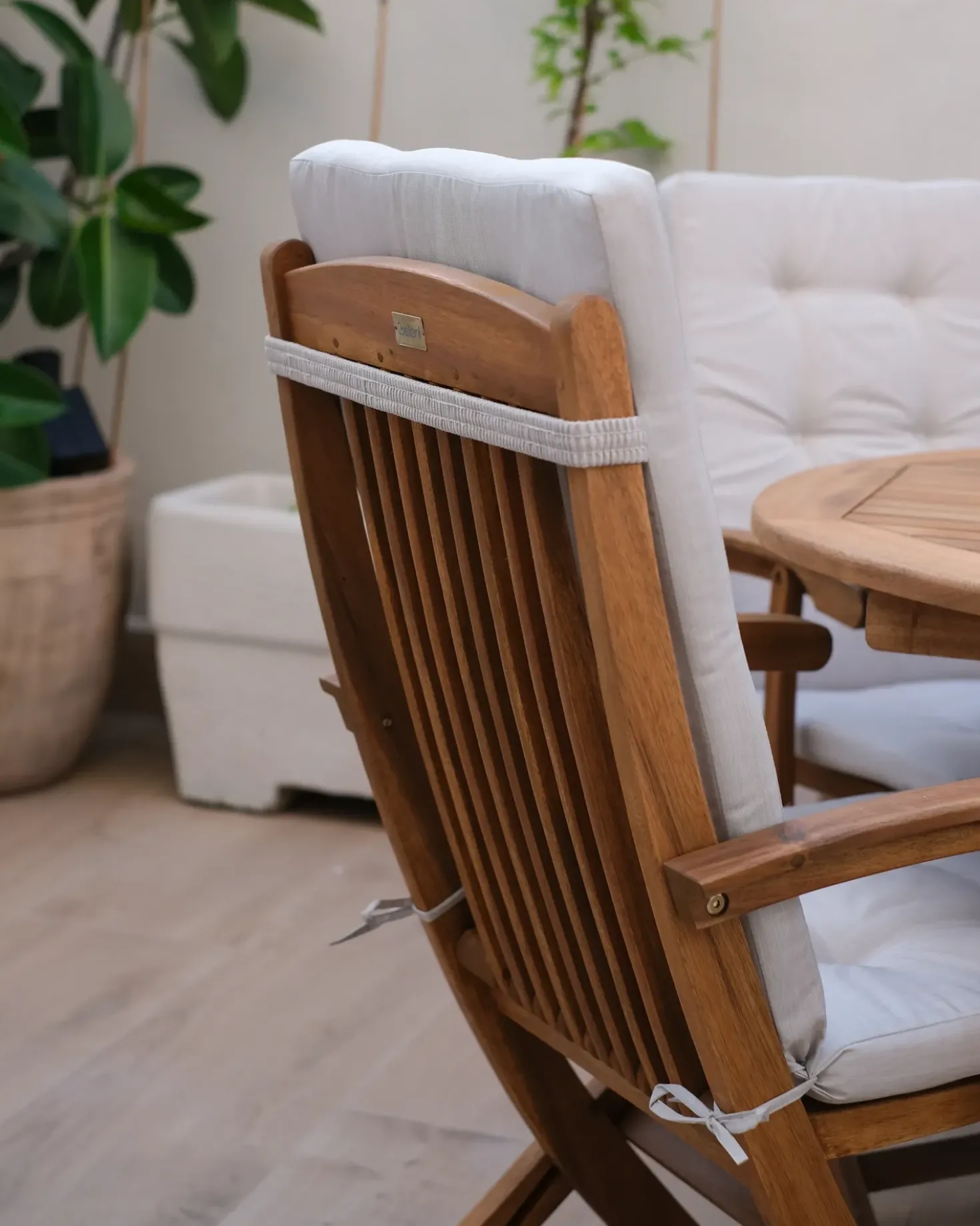 Set da pranzo da giardino 8 posti MAUI PREMIUM Legno d'acacia Beige chiaro
