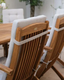 Set da pranzo da giardino 8 posti MAUI PREMIUM Legno d'acacia Beige chiaro