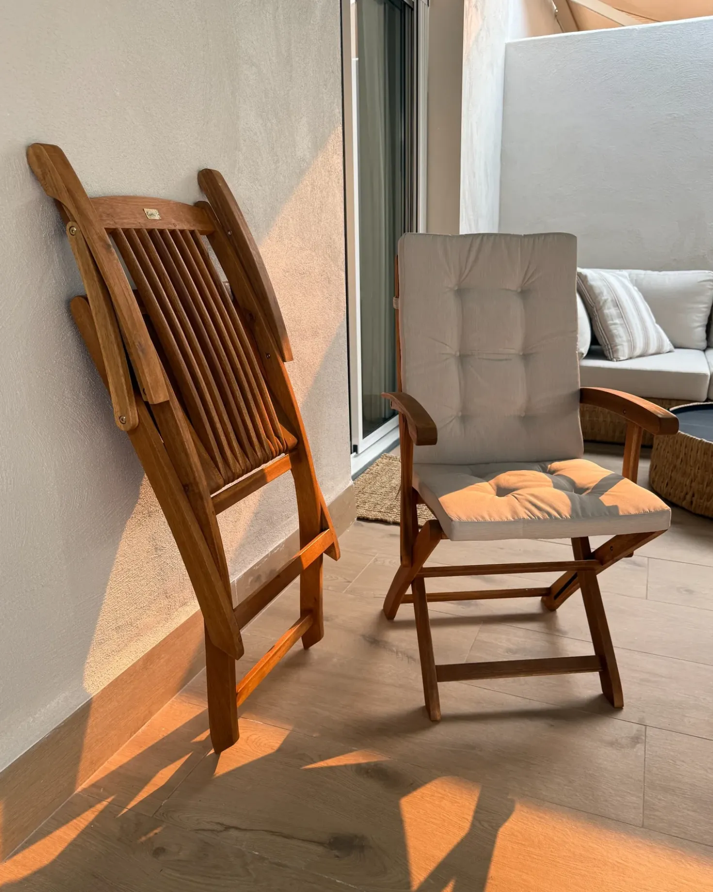 Set da pranzo da giardino 8 posti MAUI PREMIUM Legno d'acacia Beige chiaro