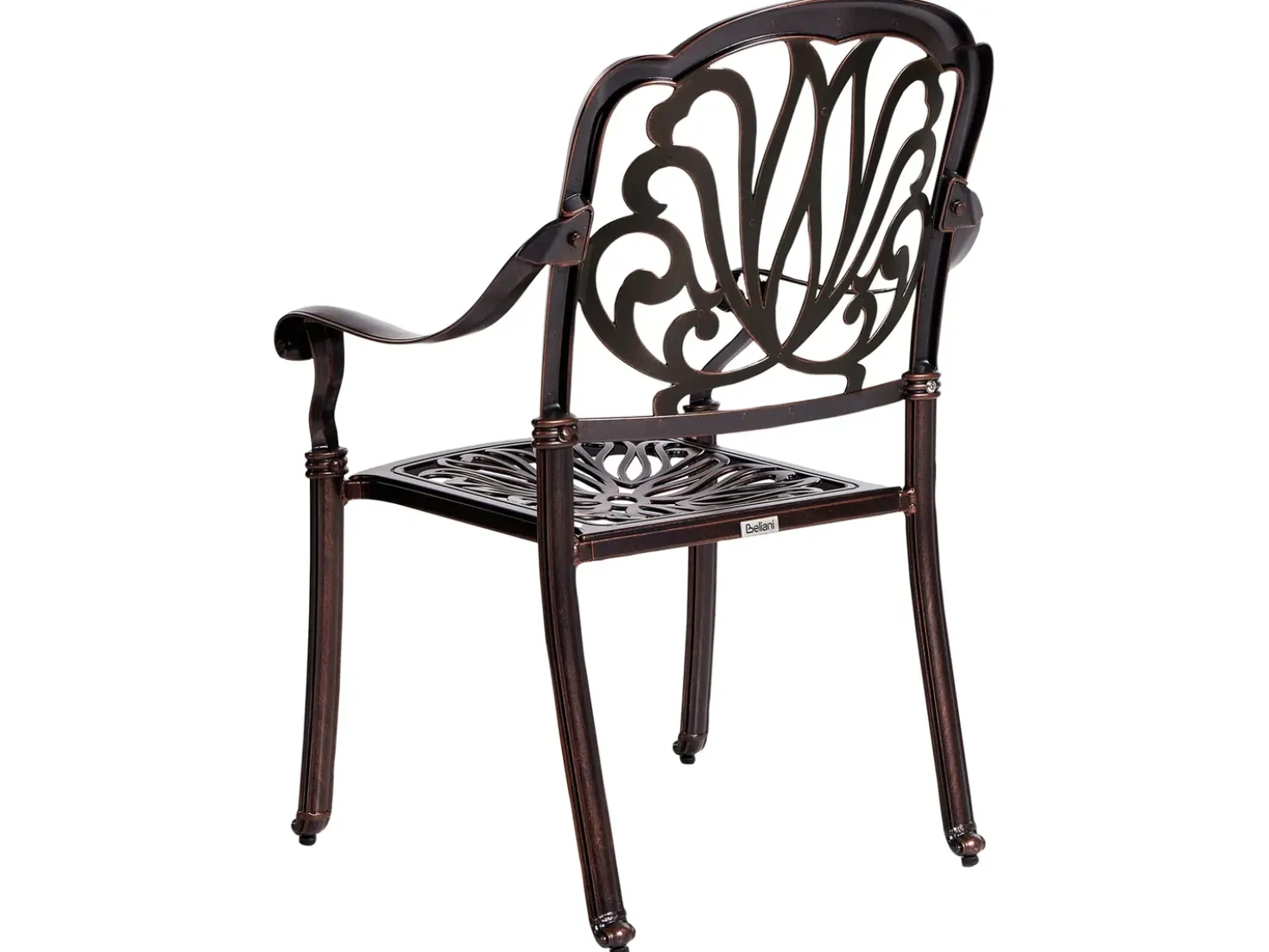 Set da pranzo da giardino 4 posti ANCONA con cuscini Metallo Marrone scuro