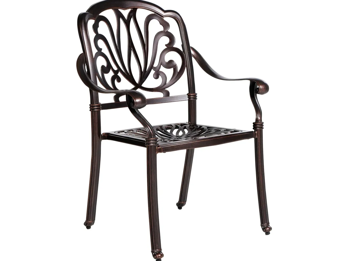 Set da pranzo da giardino 4 posti ANCONA con cuscini Metallo Marrone scuro