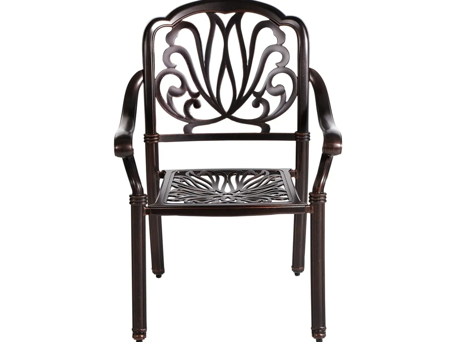 Set da pranzo da giardino 4 posti ANCONA con cuscini Metallo Marrone scuro