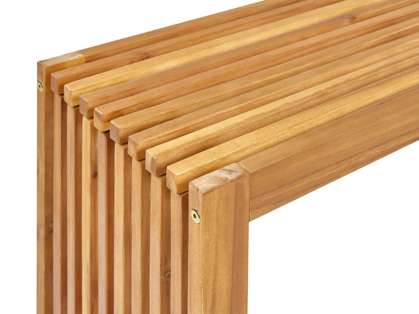Set da pranzo da giardino con panche e sgabelli 6 posti BELLANO Legno d'acacia Marrone